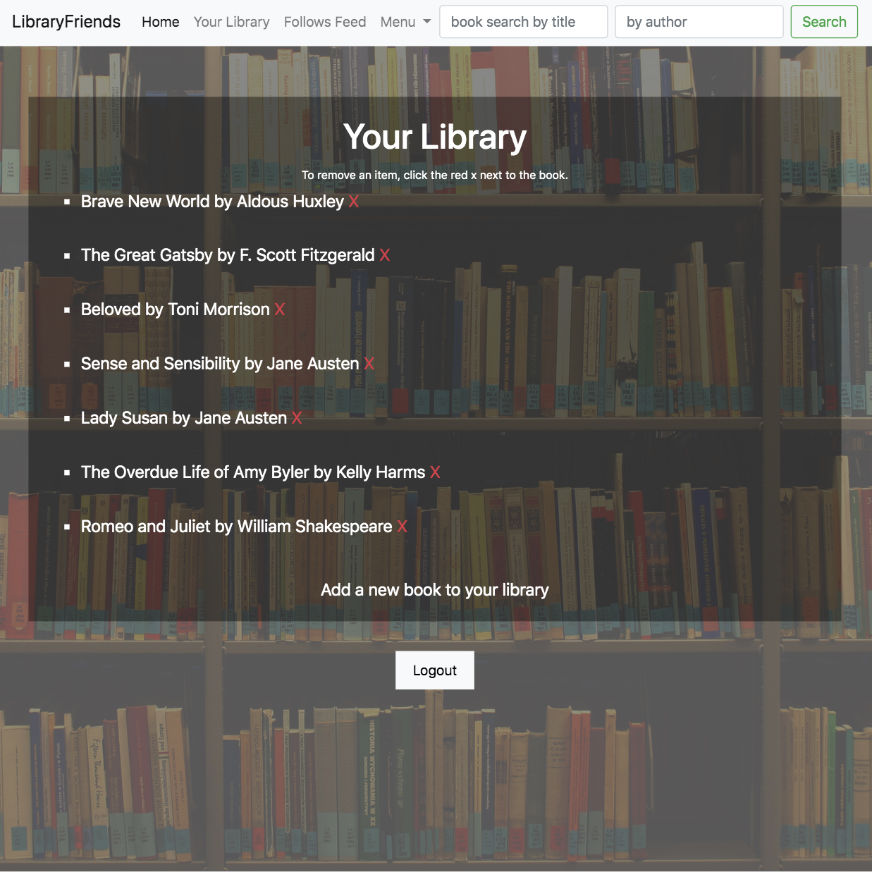 image of the Library Friends application